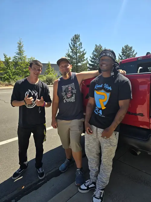 Tanner, Anthony and Trey just delivered two truck loads of home furnishings to a mom and two kids. W(..)